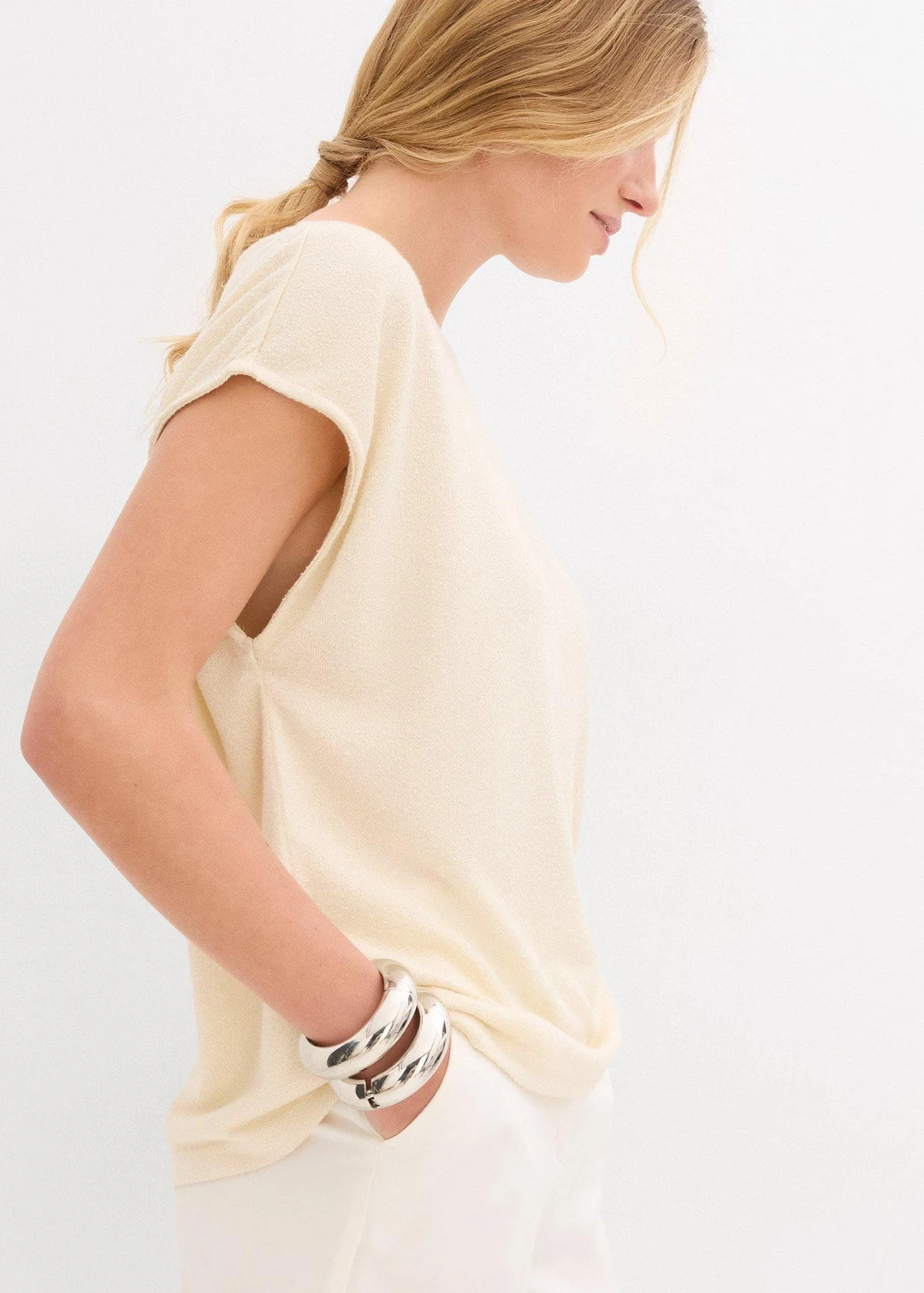T-shirt oversize aspect maille - 3