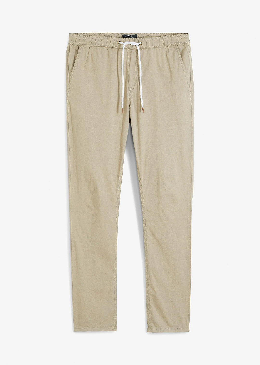 Pantalon droit taille élastiquée, slim