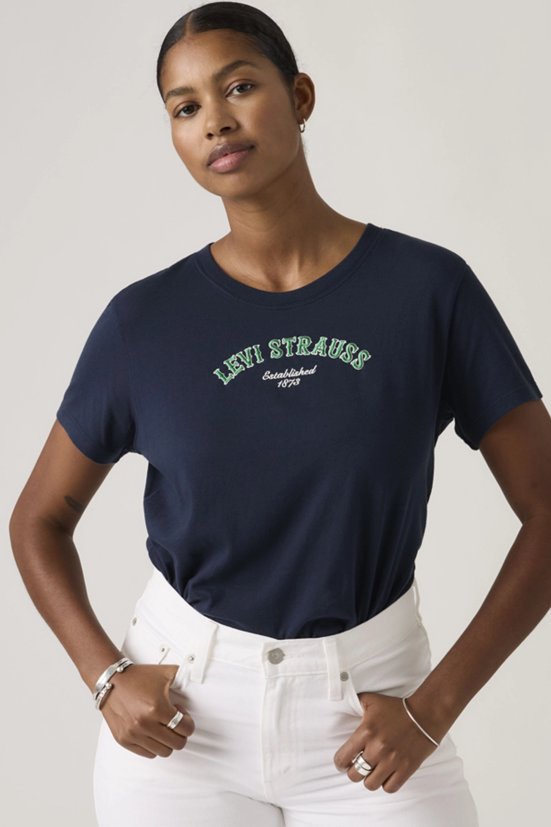 Levi's T Shirt Graphique Favorite - Femme - Blanc / Western Collegiate Tofu - XS