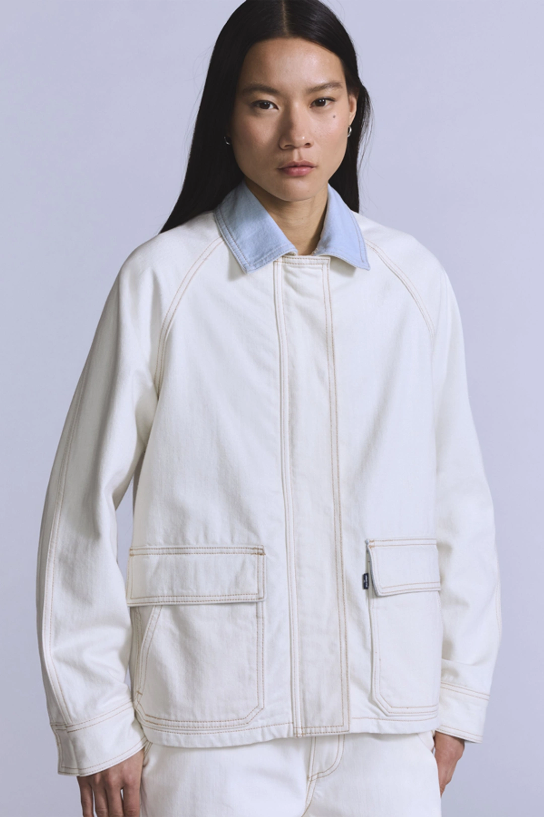 Levi's Veste Chore Doublée - Femme - Blanc / Blue Ecru Foam - XS
