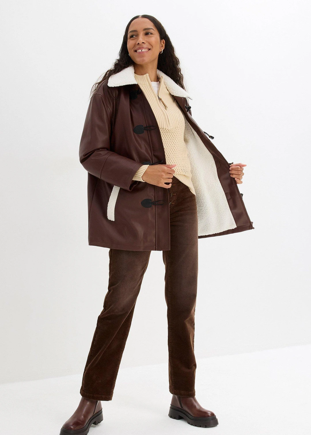 Pantalon droit en velours côtelé extensible - 2