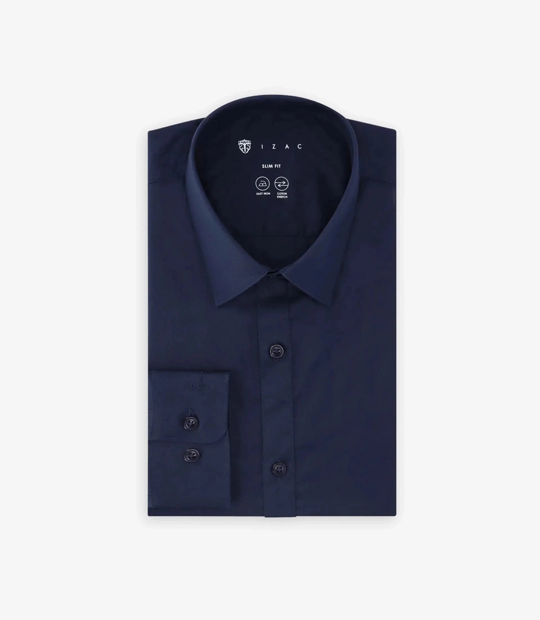 IZAC - Chemise ville en coton marine