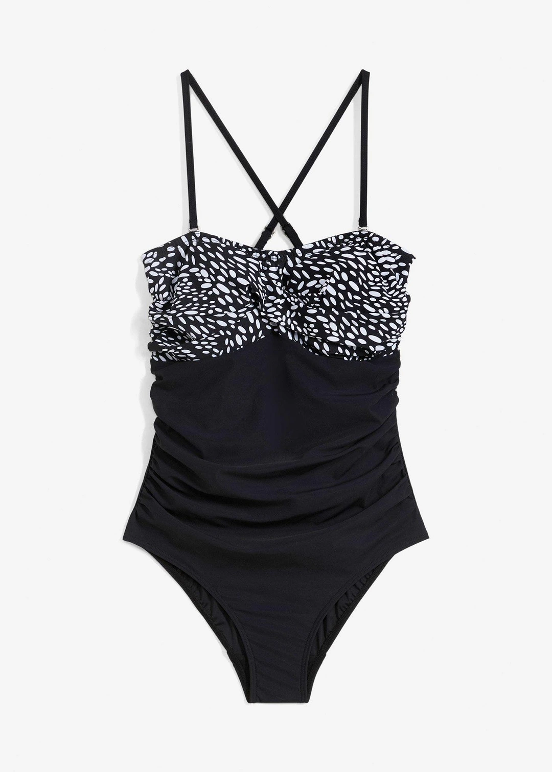 Maillot 1 pièce sculptant style croisé, maintien léger