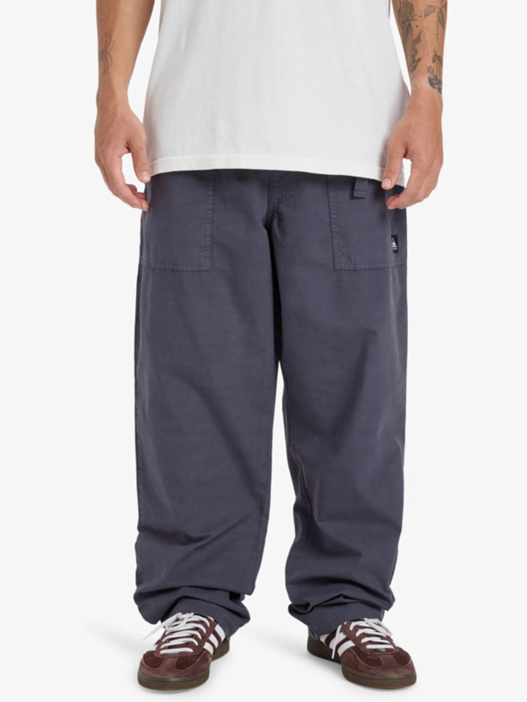 Double Crown - Pantalon à taille élastique pour Homme Beige