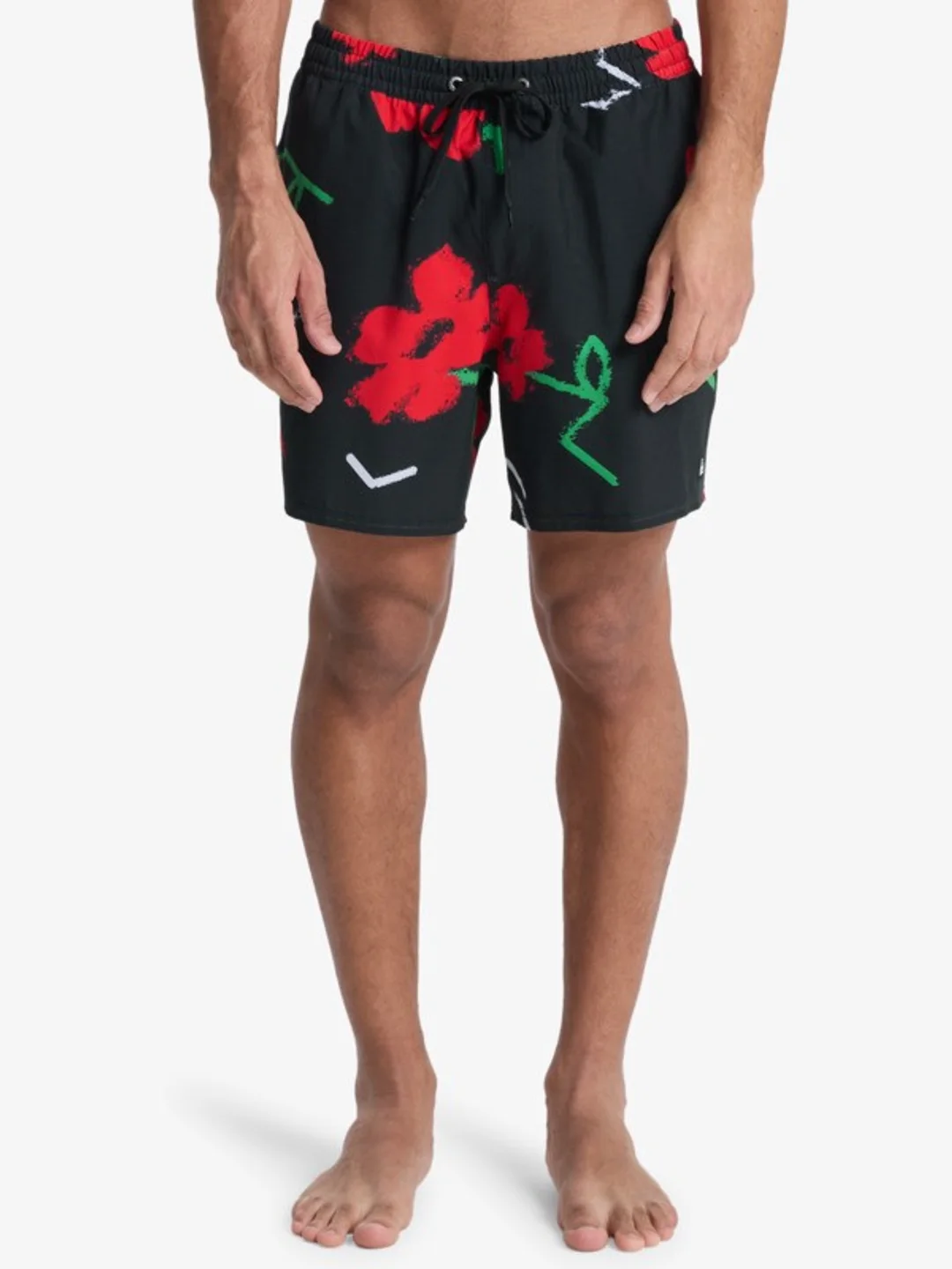 Stretch Printed Volley 16" - Short de bain pour Homme Noir