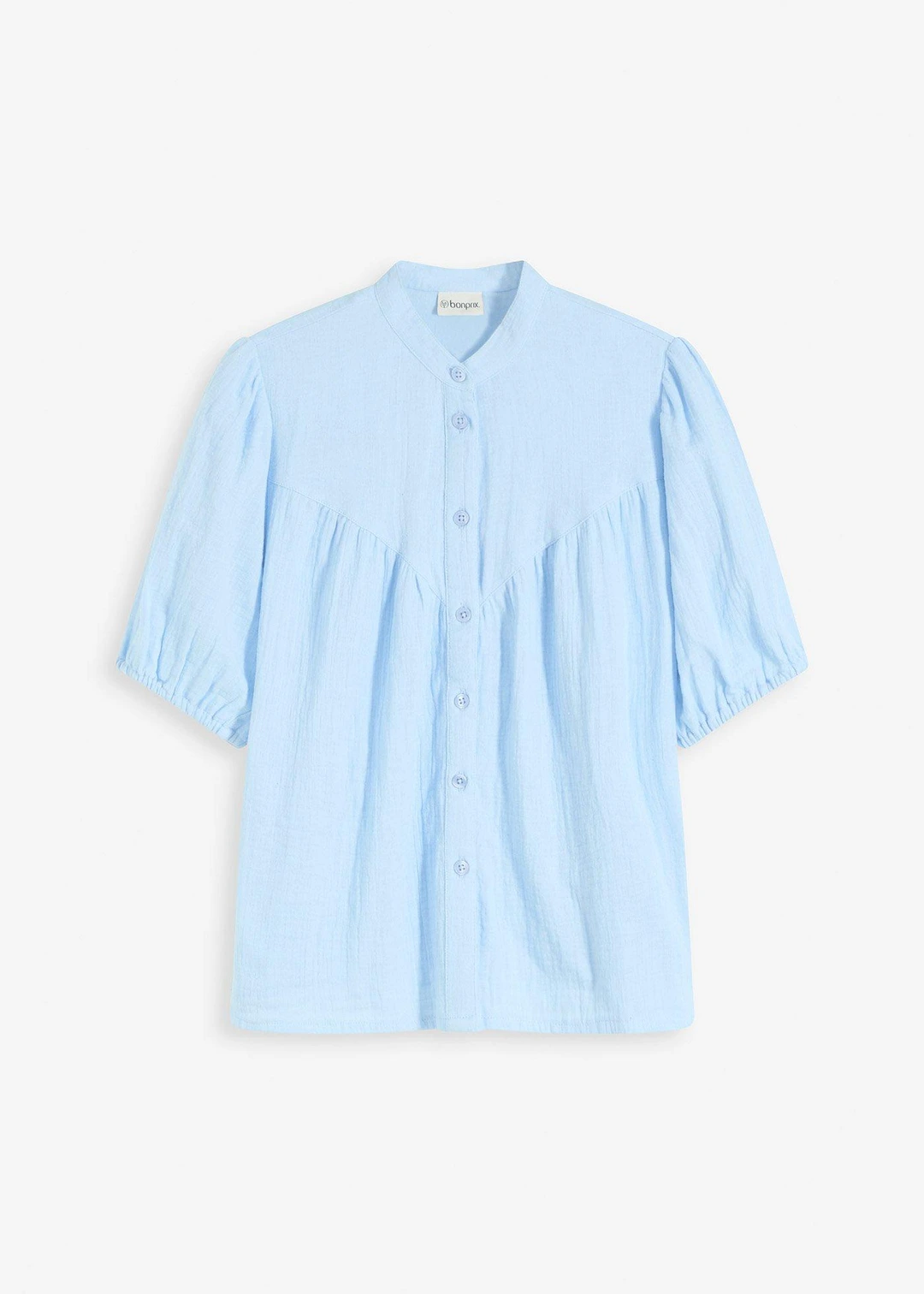 Chemisier manches courtes en gaze de coton