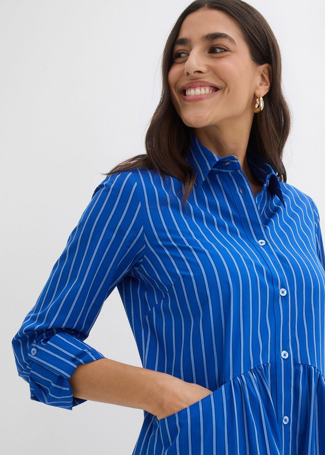 Robe à col chemise, 100% coton - 3