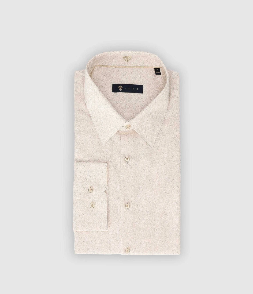IZAC - Chemise slim imprimée beige PAQUITO