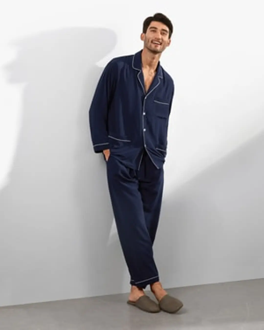 LILYSILK Pyjama Soie Femme Col Revers Noir XXL - Crêpe de Chine Doux et Respirant