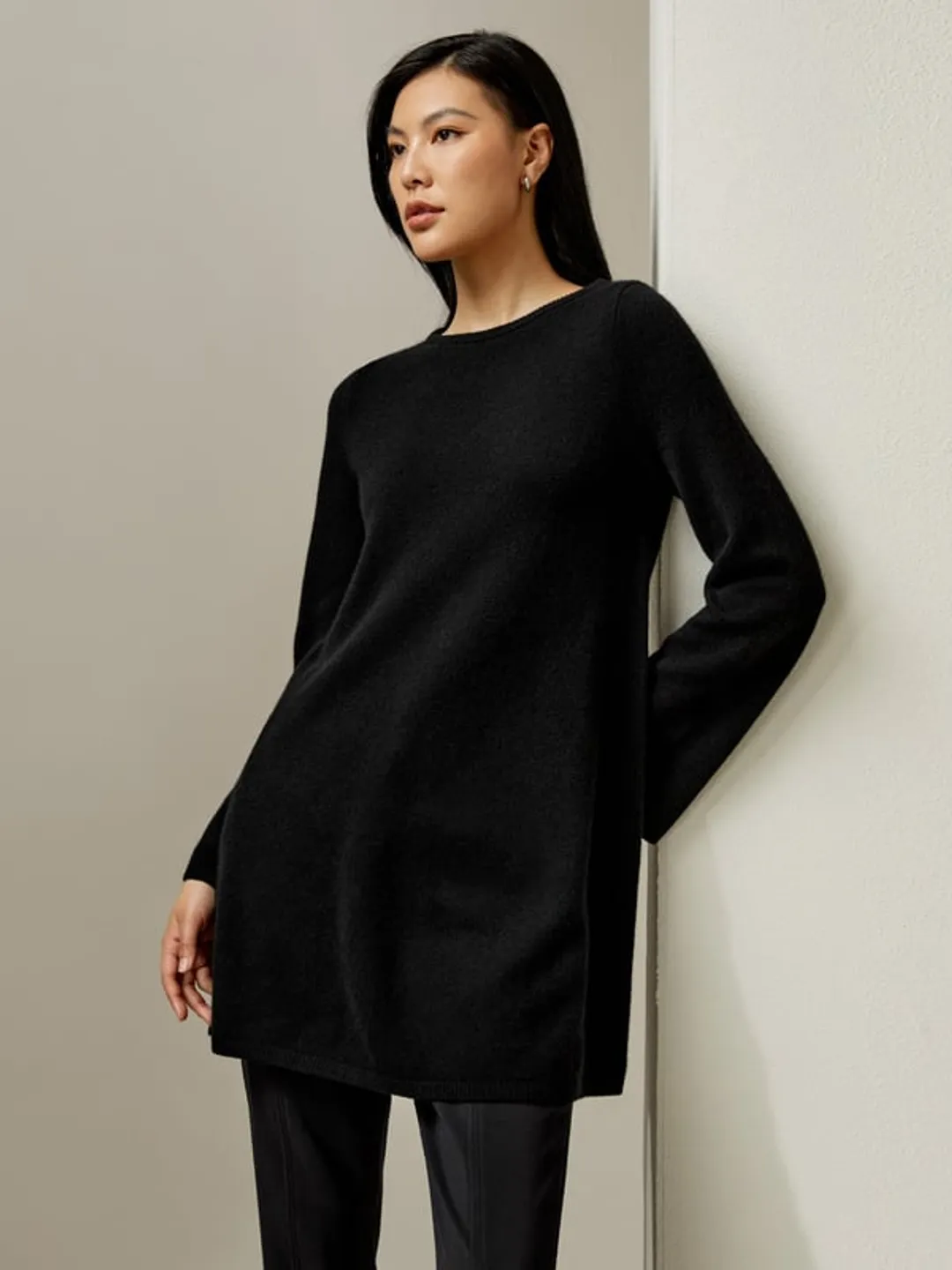 LILYSILK Pulls Cachemire Femme Silhouette Trapèze 100% De Cachemire De Première Qualité Sans Produits Chimiques Nocifs Chaleur Et Confort Noir M