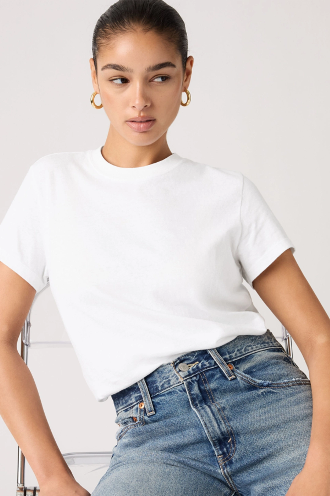 Levi's T Shirt Flammé Favorite - Femme - Blanc / Bright White - XS