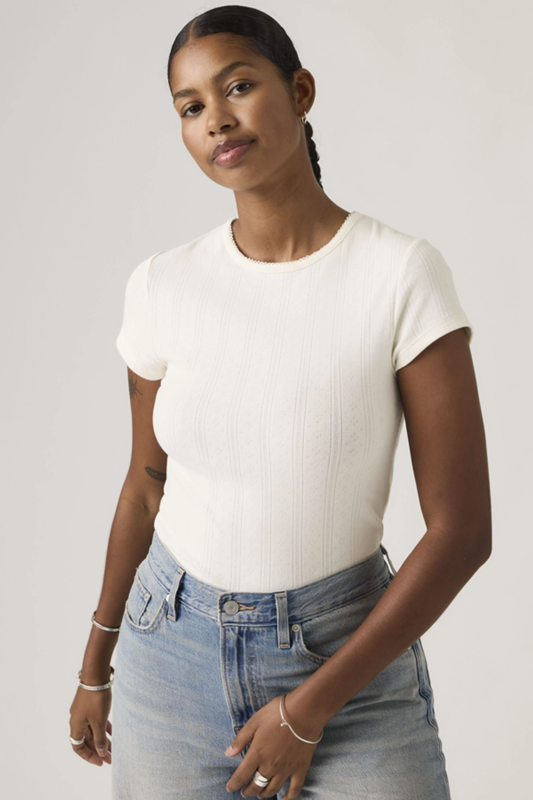 Levi's T Shirt Dry Goods - Femme - Noir / Patricia Check Anthracite Night - XS