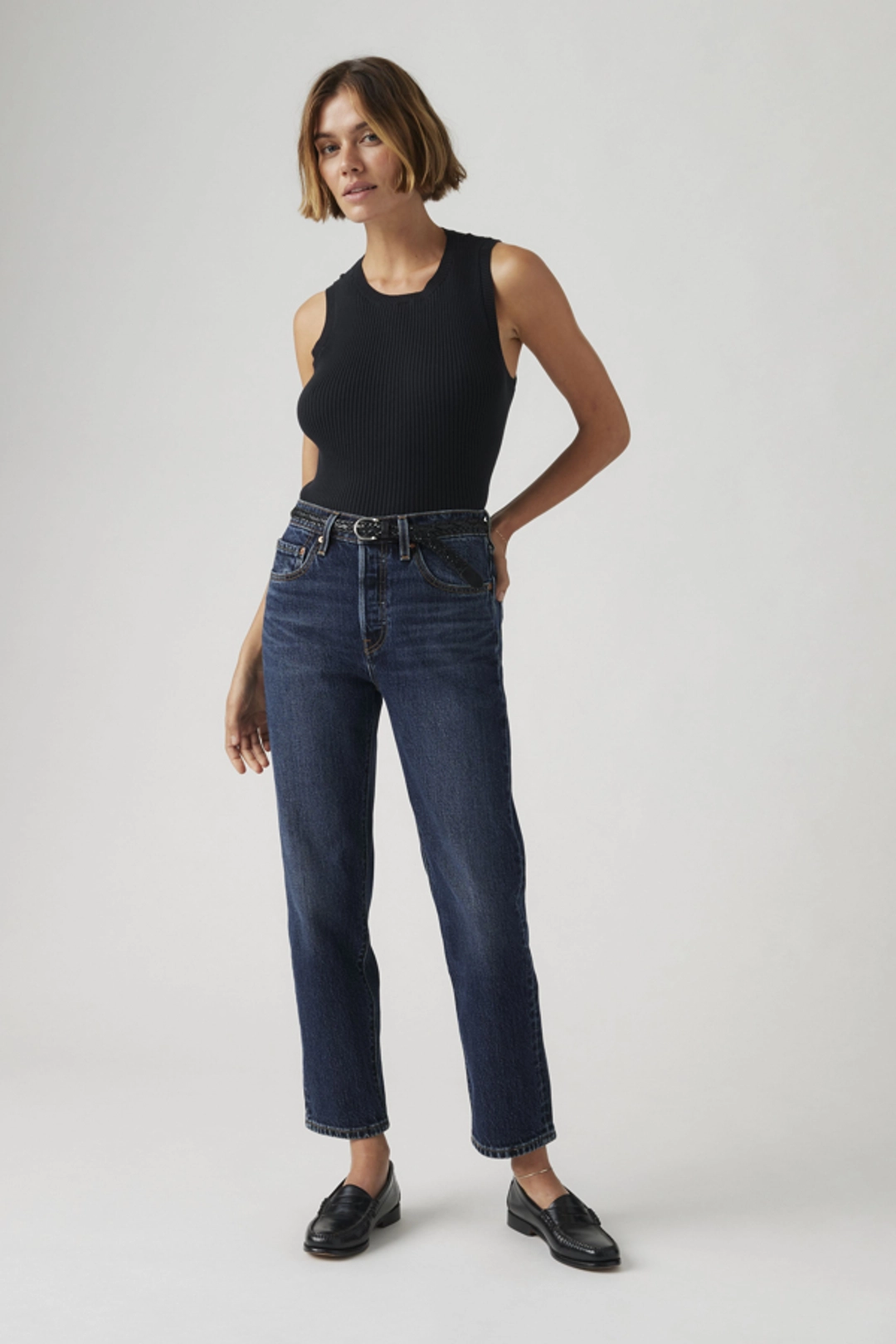Levi's Jean Coupe Courte 501 - Femme - Noir / Black Sprout - 34X28