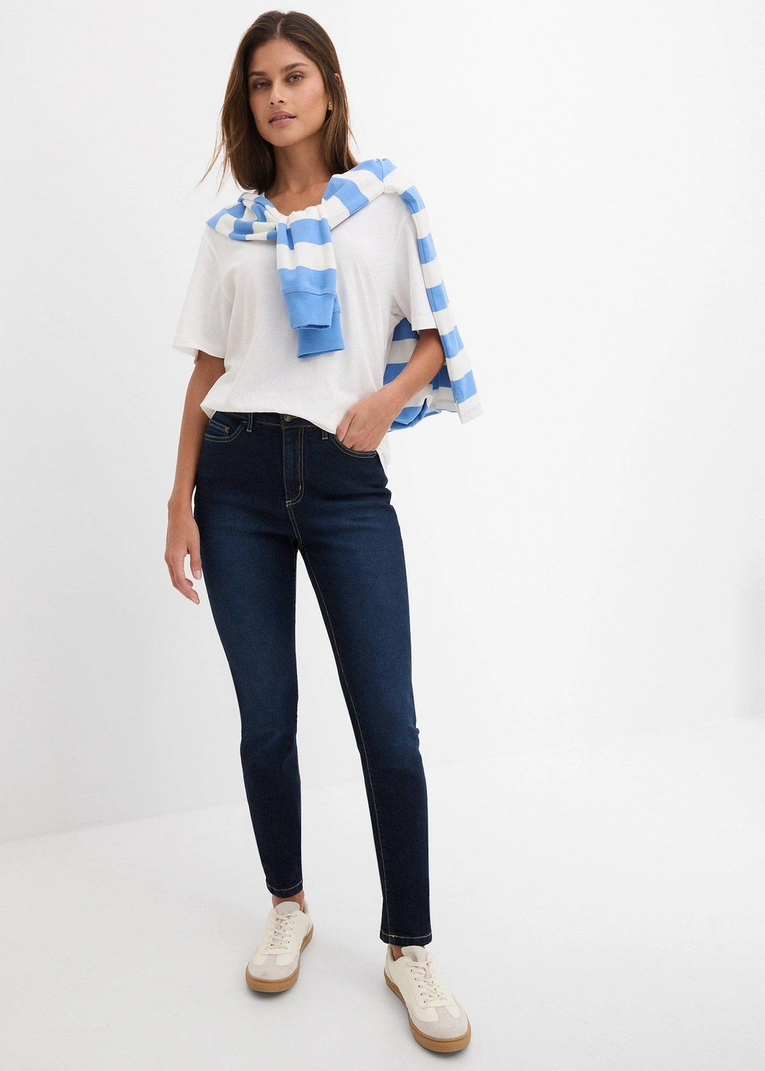 Jean skinny taille mi-haute, extensible - 2