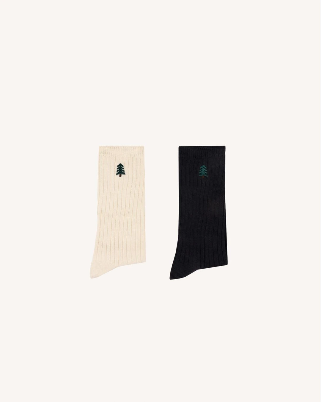 Lot de chaussettes x2 écrues & marine coton - SOCKS - 2