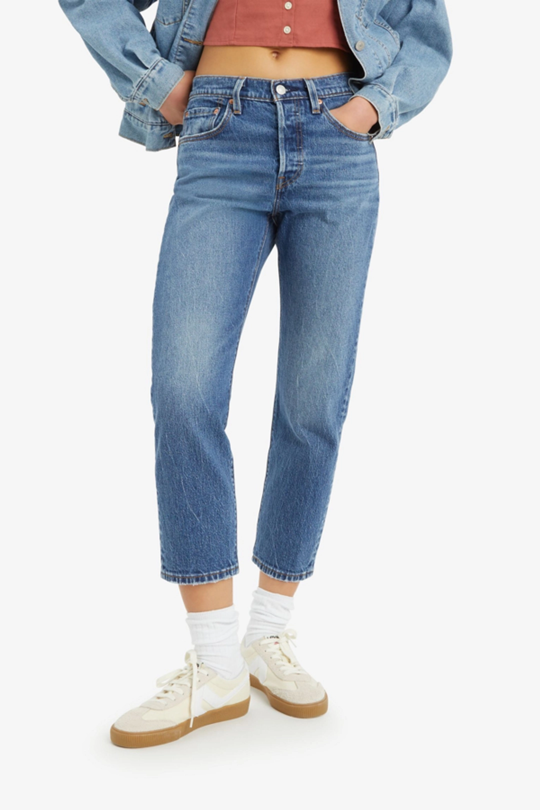 Levi's Jean Coupe Courte 501 - Femme - Noir / Black Sprout - 34X28 - 2