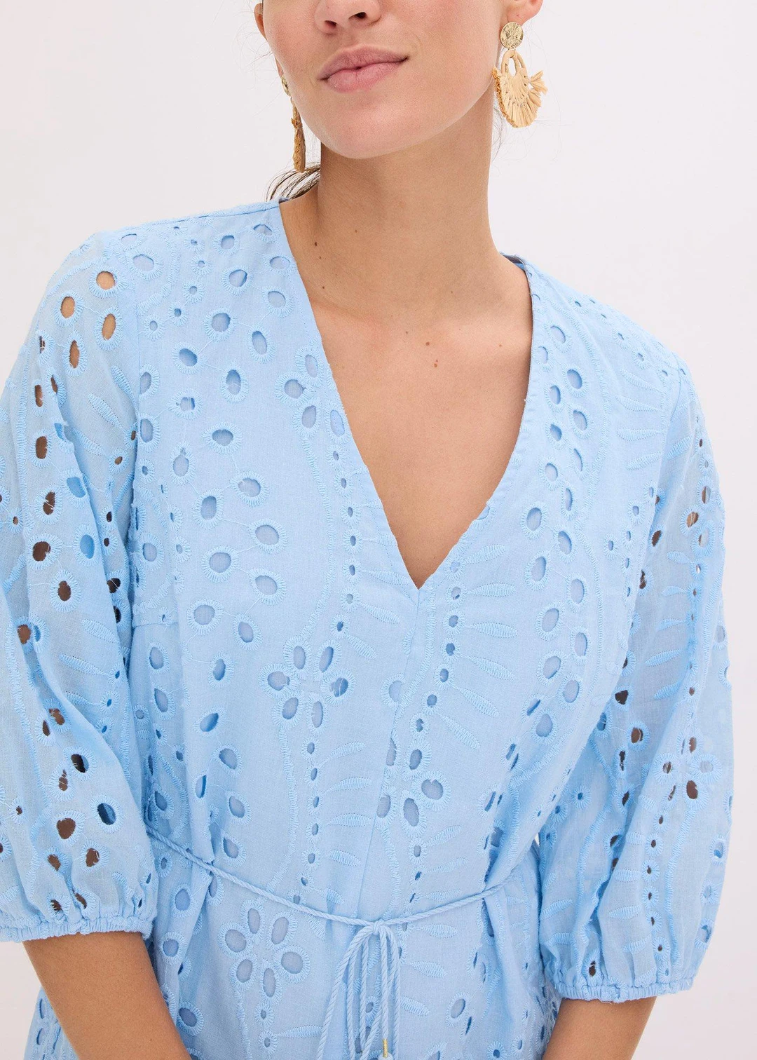 Robe midi en broderie anglaise 100% coton - 3