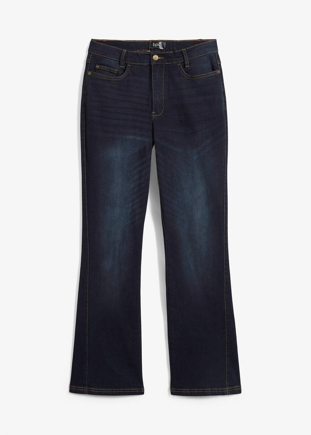 Jean Bootcut, taille haute et élastiquée