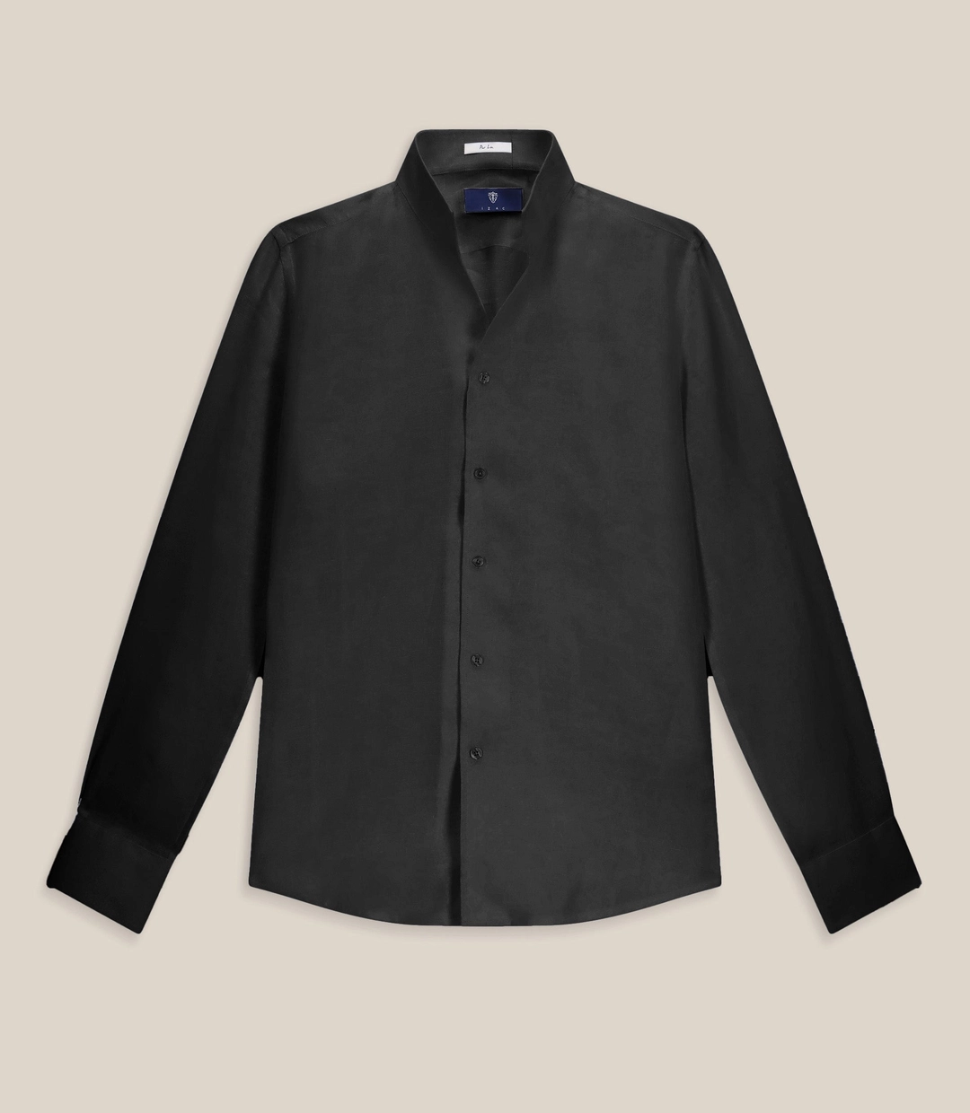 IZAC - Chemise 100% lin noire