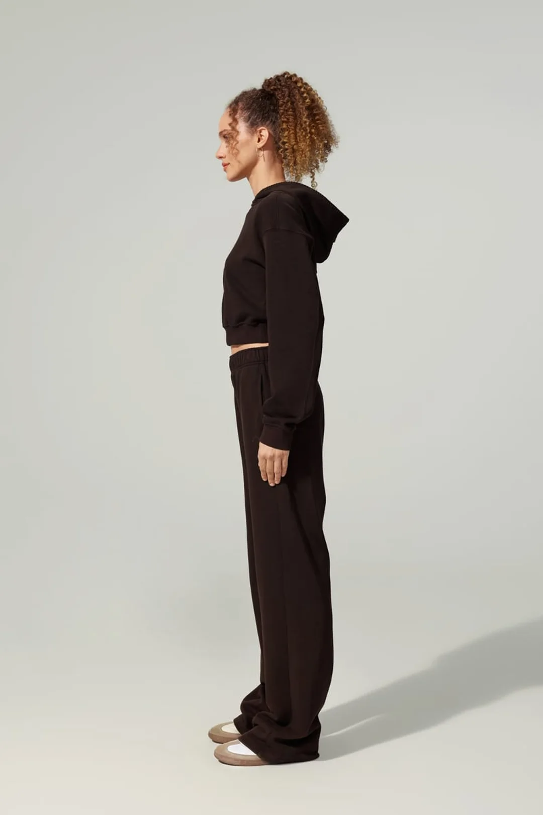 LILYSILK Pull Seamflow Poise Gris Chiné XL - Sweat Court Femme SILKERRY Doux & Sculptant, Capuche Festonnée