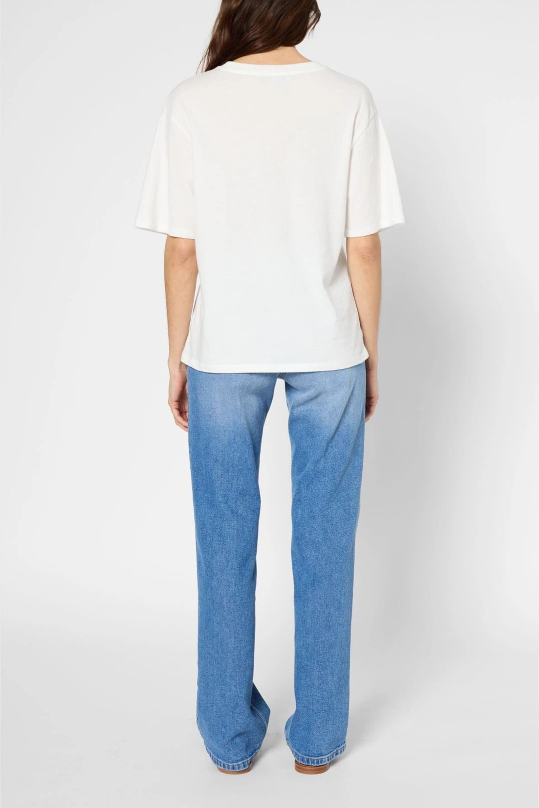 T-shirt en coton à inscription - Ecru