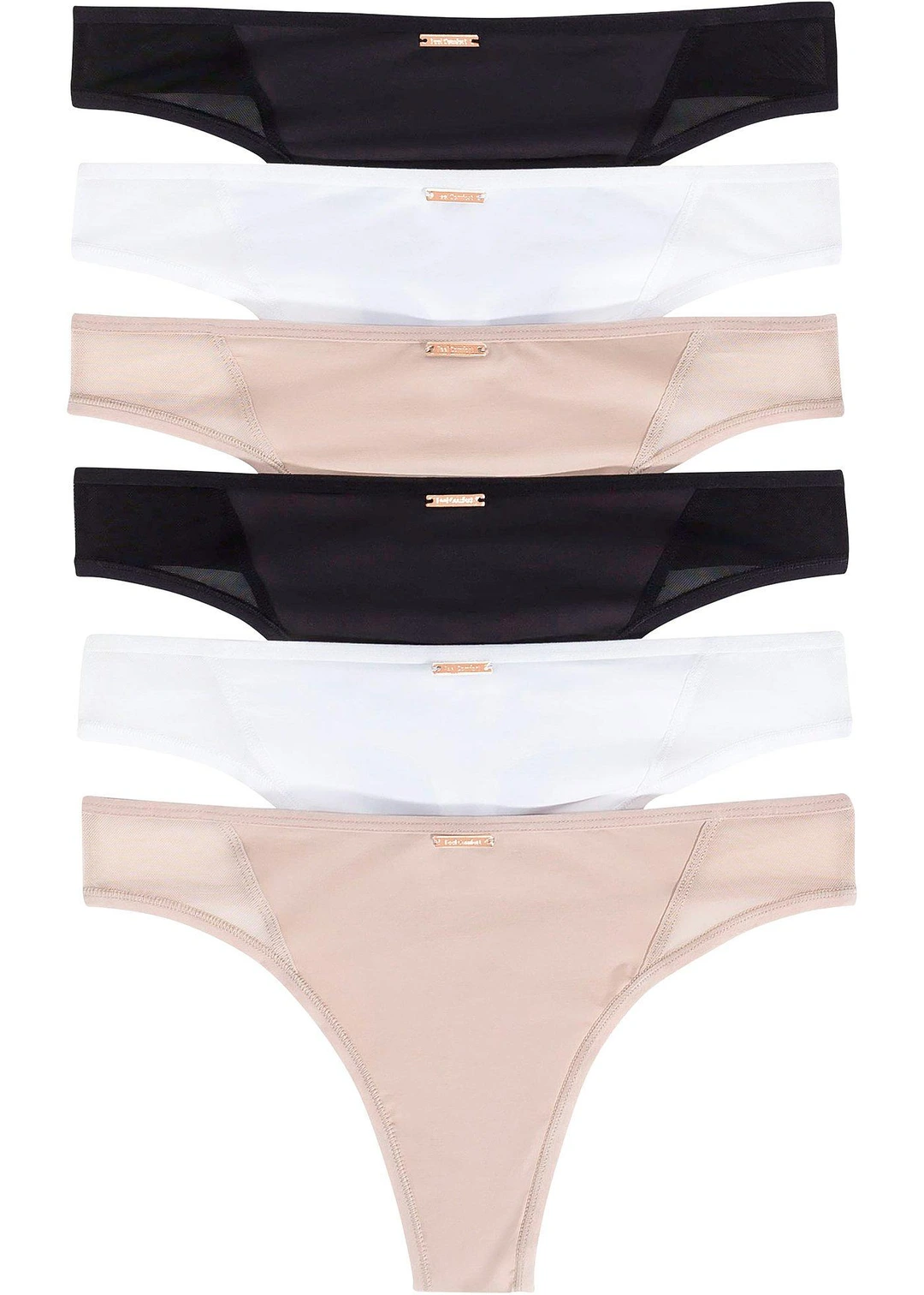 Lot de 6 strings en microfibre Feel Comfort