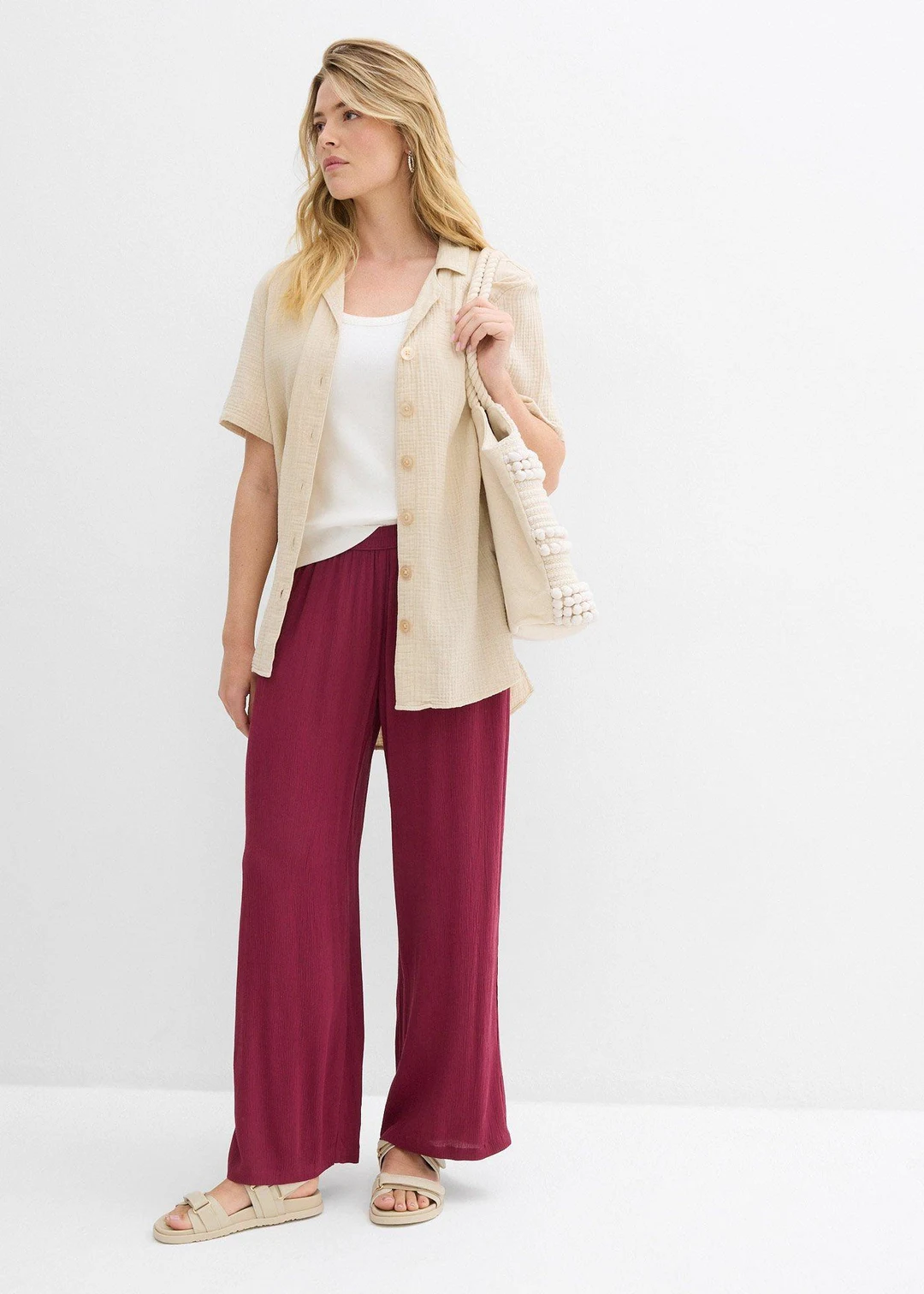 Pantalon palazzo en viscose douce - 2