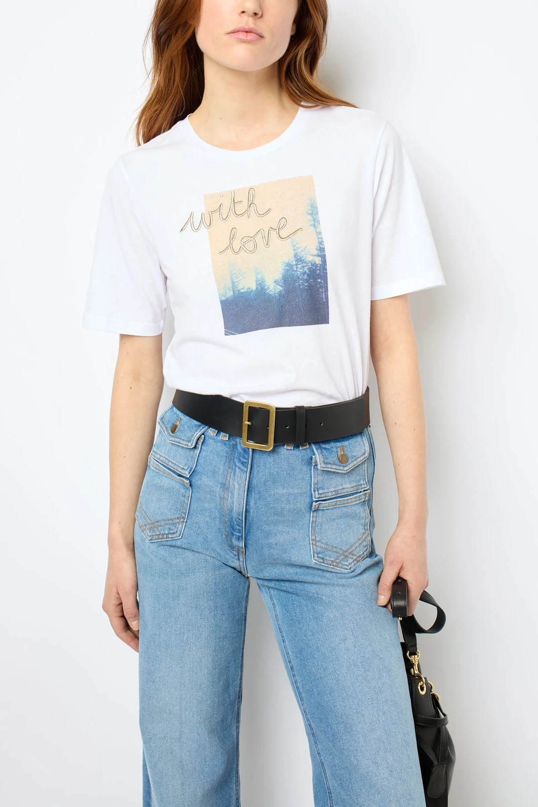 T-shirt sérigraphié - AMBRE - Blanc