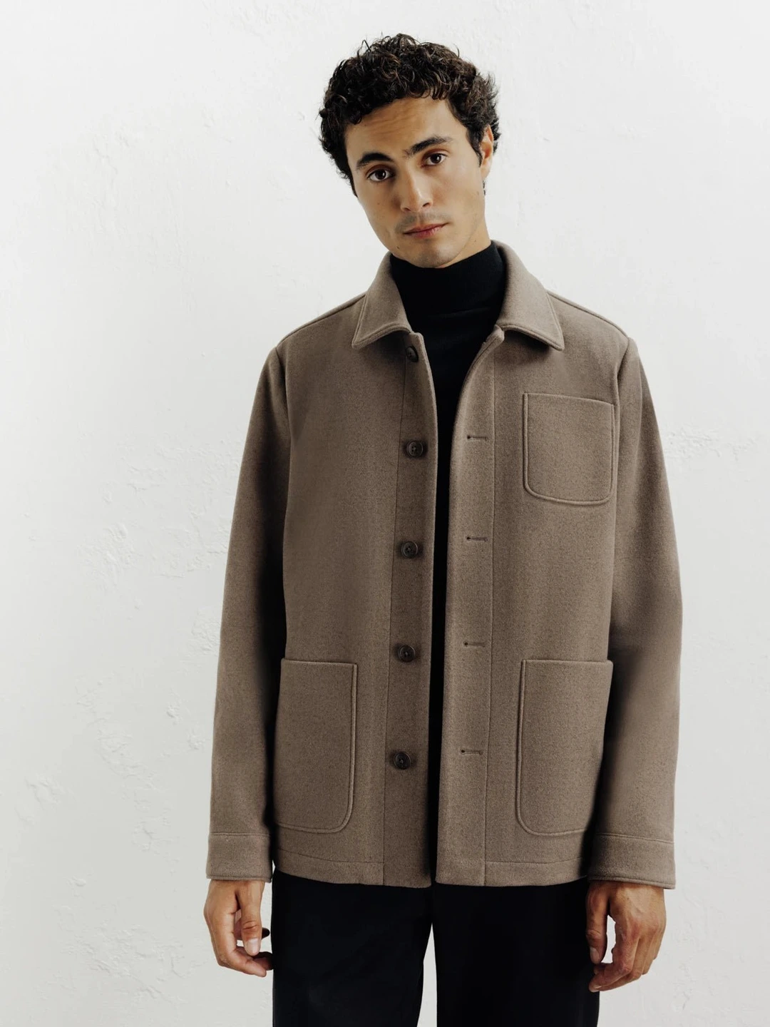 IZAC - Veste casual 3 poches taupe