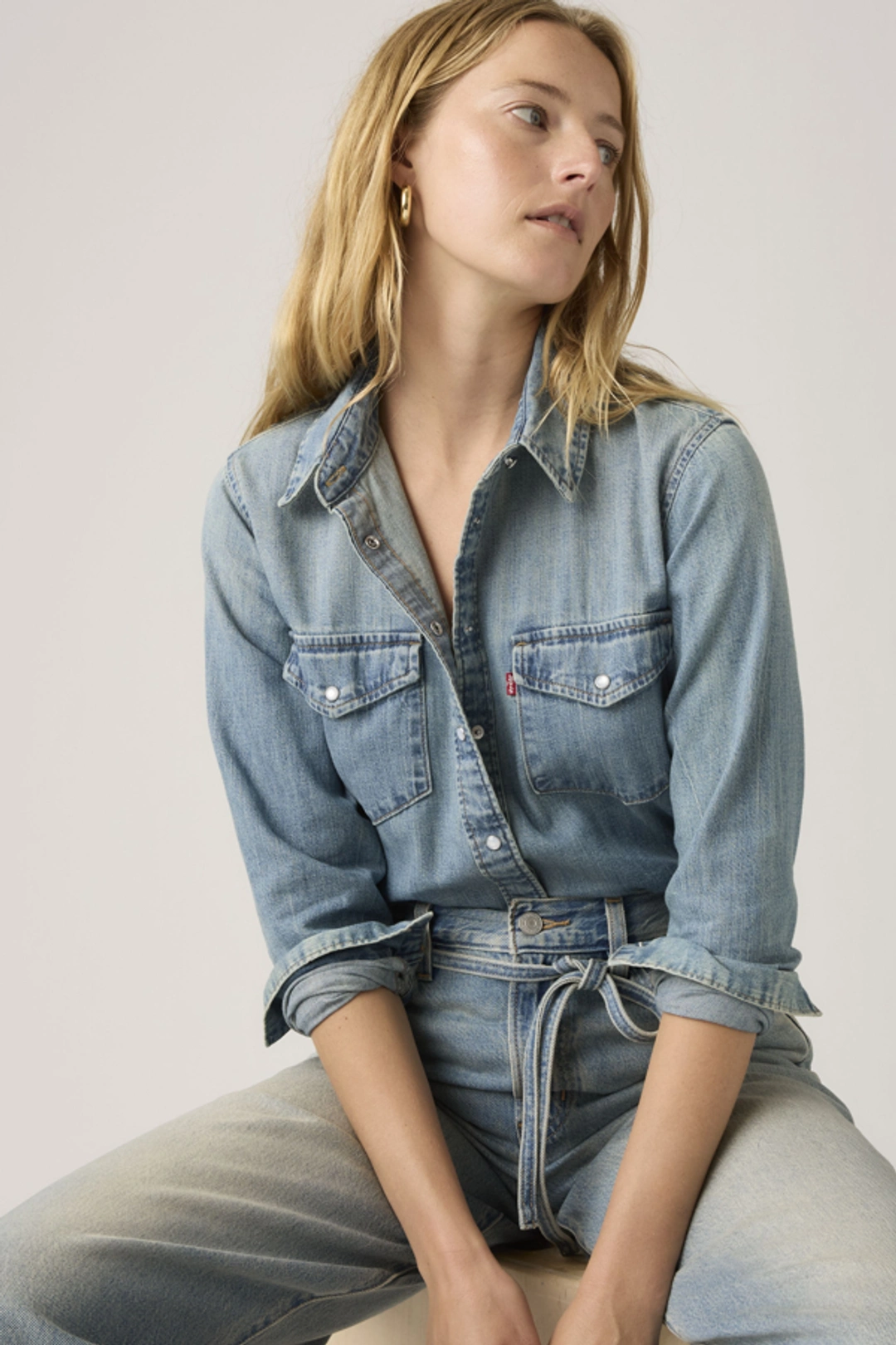 Levi's Chemise Western Iconic - Femme - Vert / Deep Depths Gd - XS