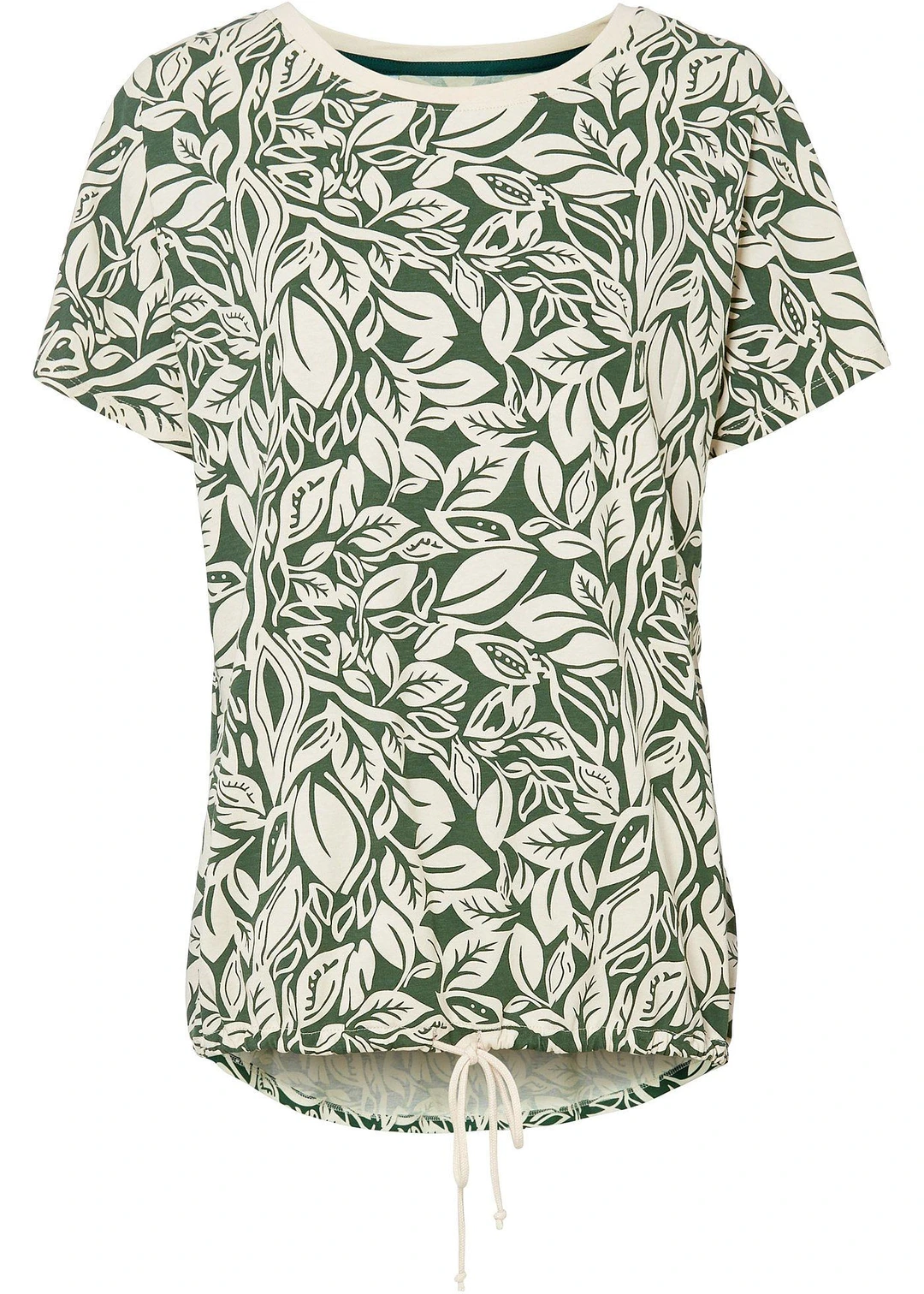 T-shirt court-long avec lien à nouer