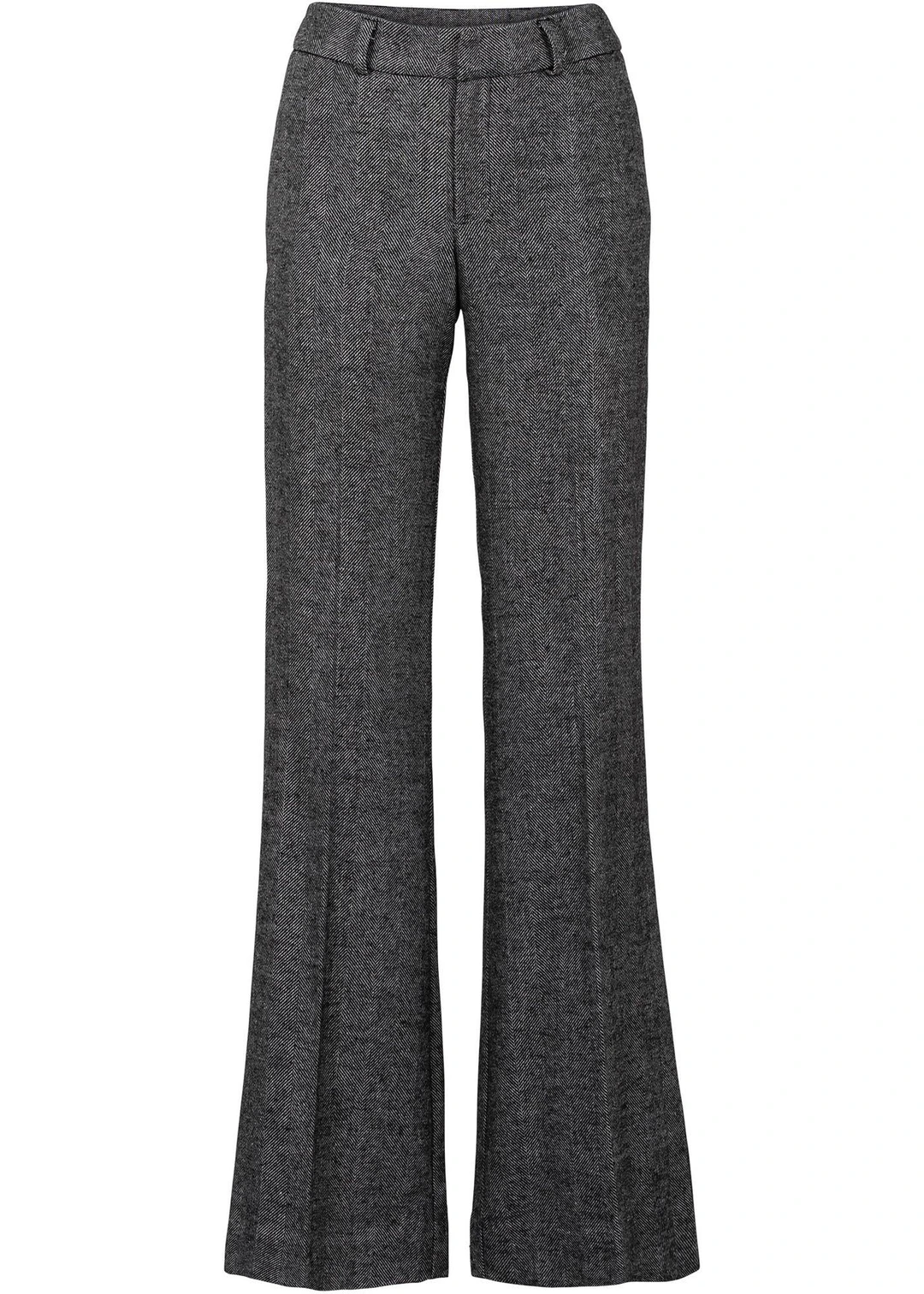 Pantalon large à pinces, taille courte