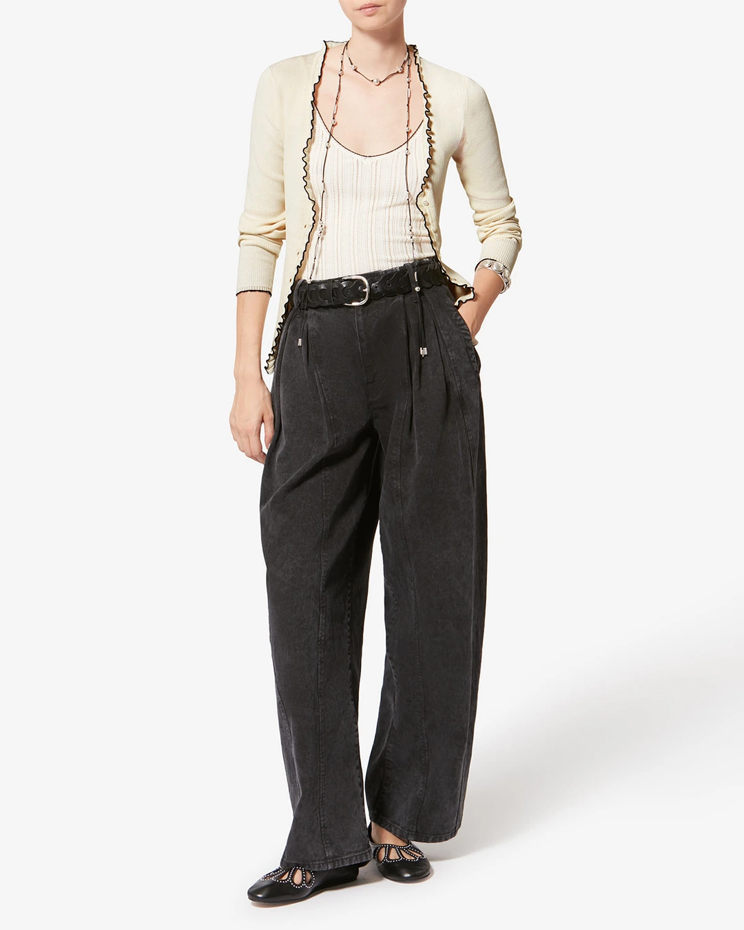 Cardigan Izae - Femme - Écru - Taille 42 - 4