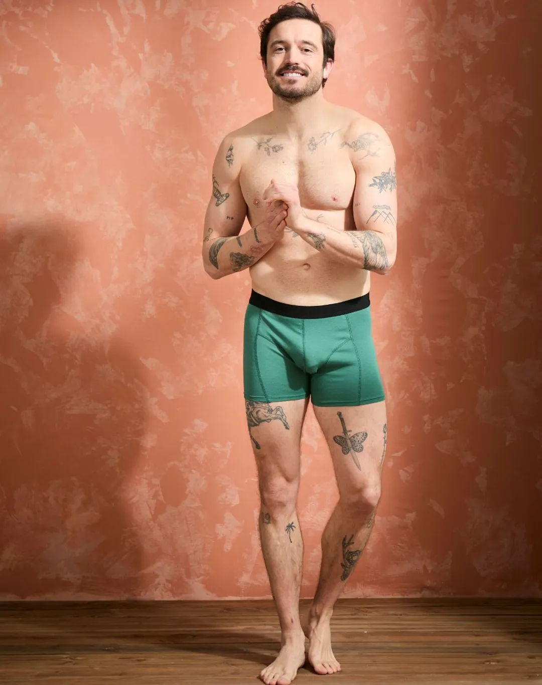 Boxer coton modal - Vert Anglais - Lemahieu