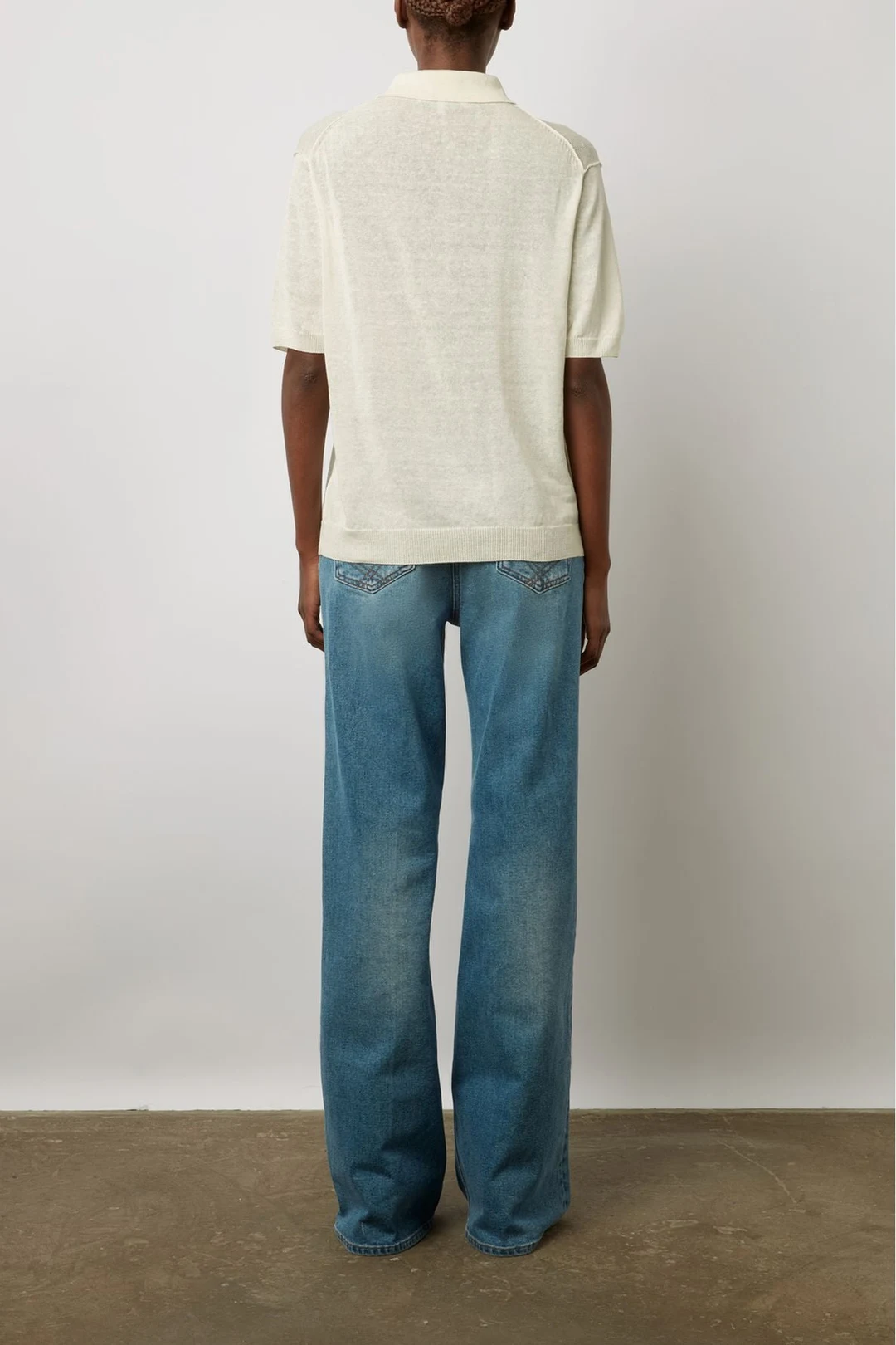 Polo en lin mélangé - LANA - Ecru