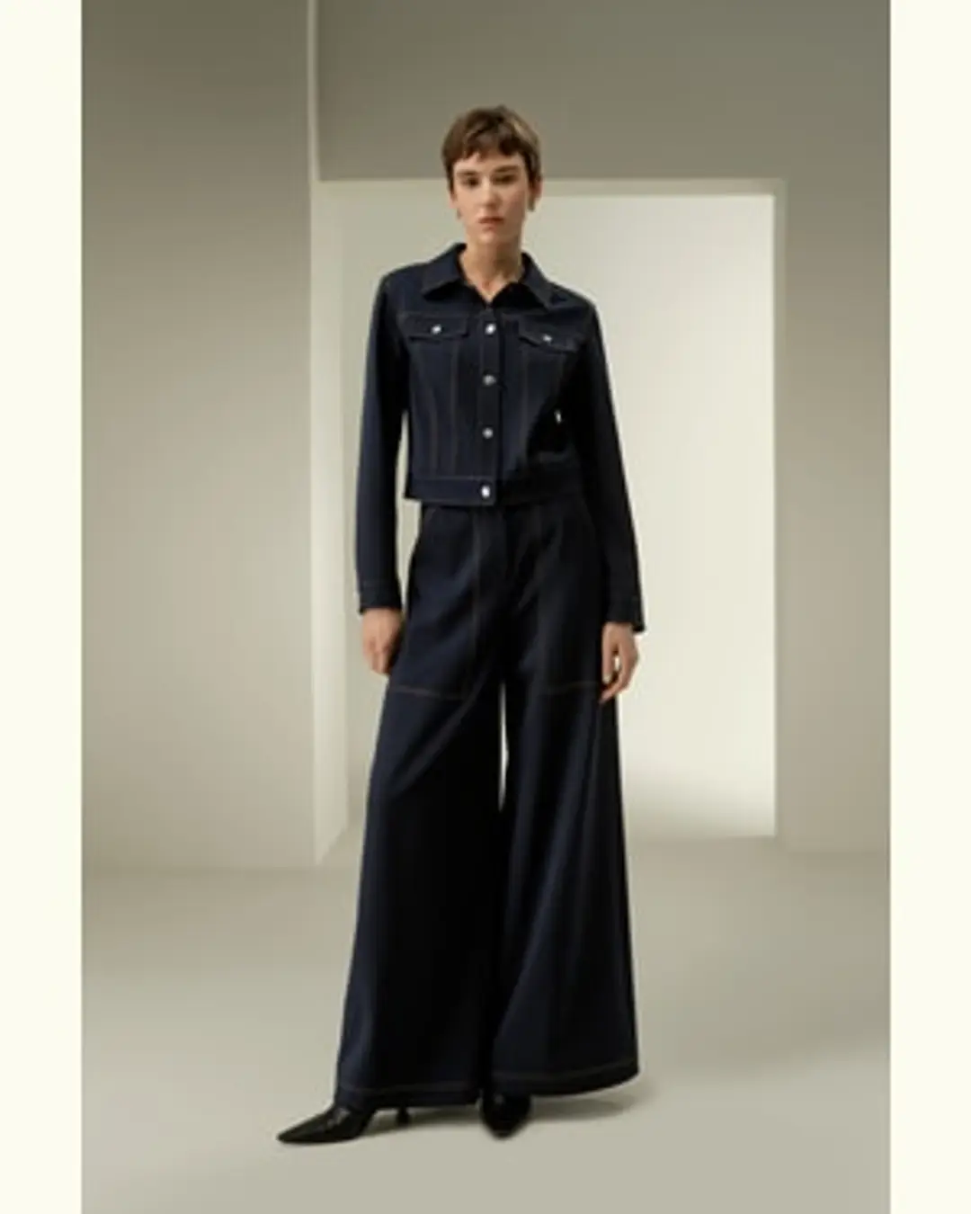 LILYSILK Pantalon Laine Mérinos Femme Plus De Praticité Et De Style 100 % Laine Mérinos Facile À Assortir Coupe Naturelle Bleu Marine 48