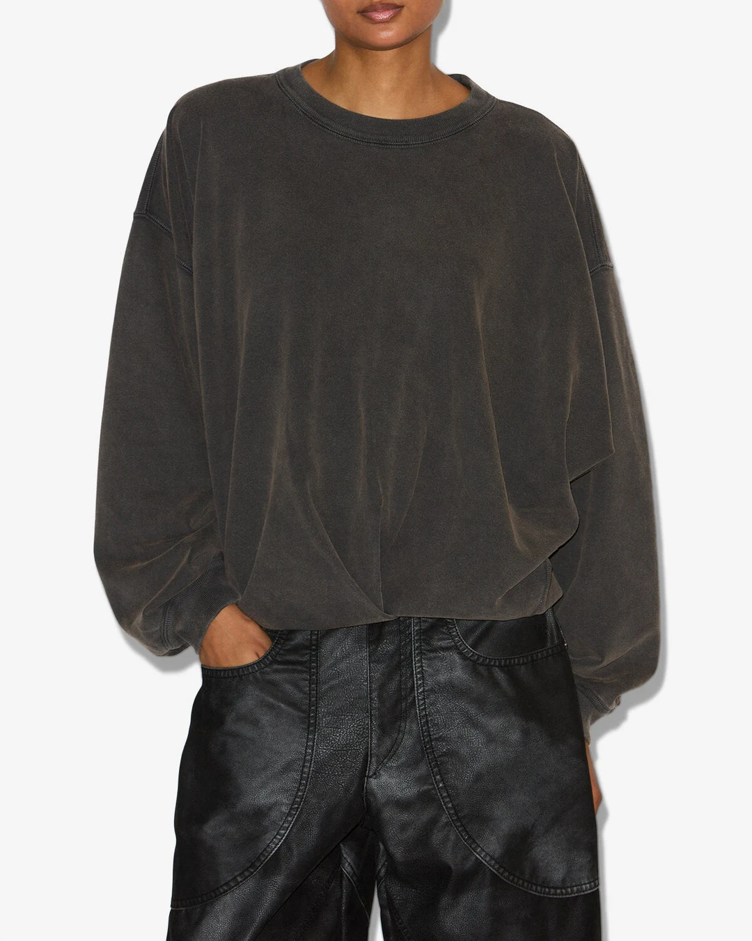Sweatshirt Sauria - Femme - Noir Délavé - Taille 36 - Marant Étoile - 5