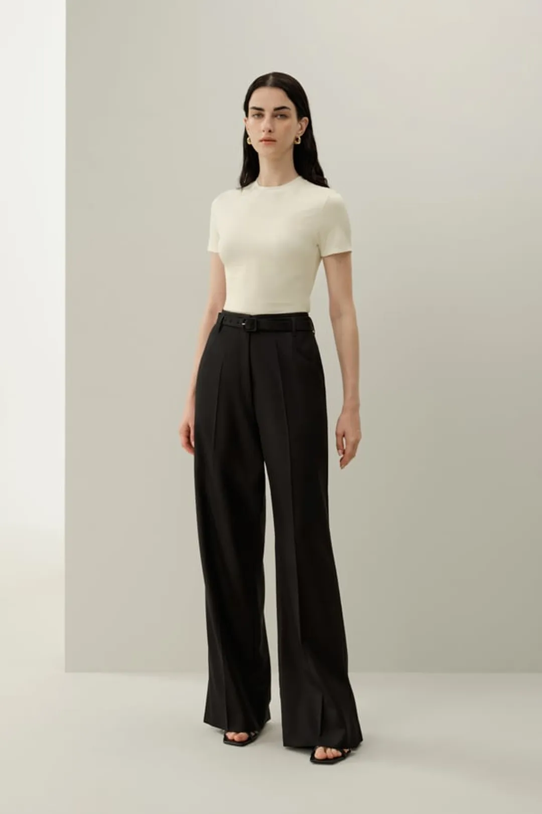 LILYSILK Femme Pantalon Large Taille Haute Soie Laine Lavable Châtaignier 36