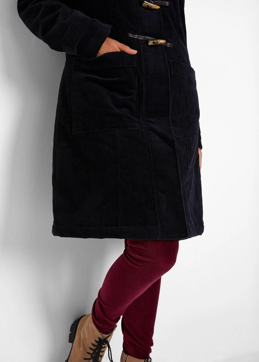 Duffle-coat en velours côtelé doublé - 3