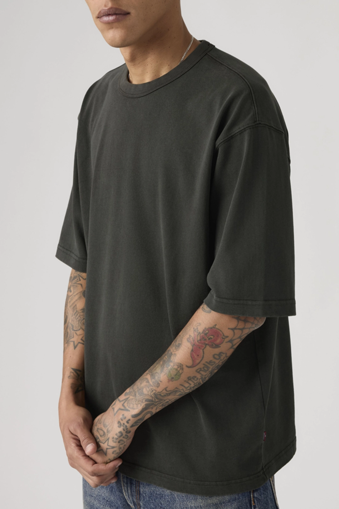 Levi's T Shirt Épais Loose - Homme - Noir / Garment Dye Jet Black - XL - 2