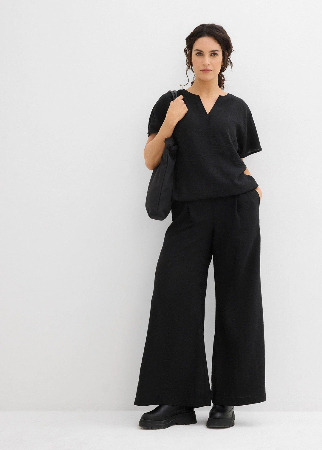 Blouse oversize à base élastiquée - 2