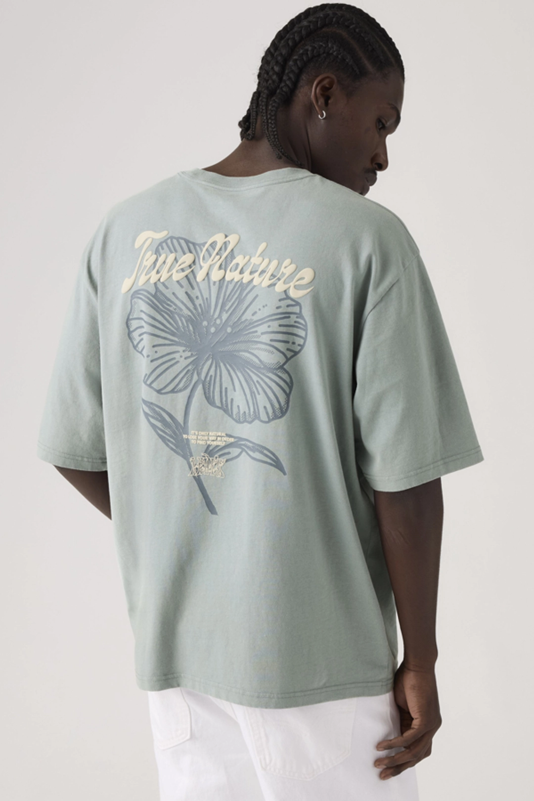 Levi's T Shirt Manche Mi Longue - Homme - Beige / Vintage Khaki - XL