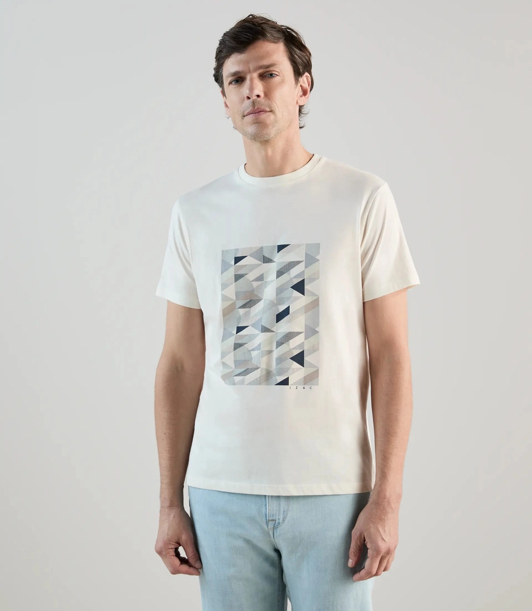 IZAC - T-shirt à manches courtes avec print écru