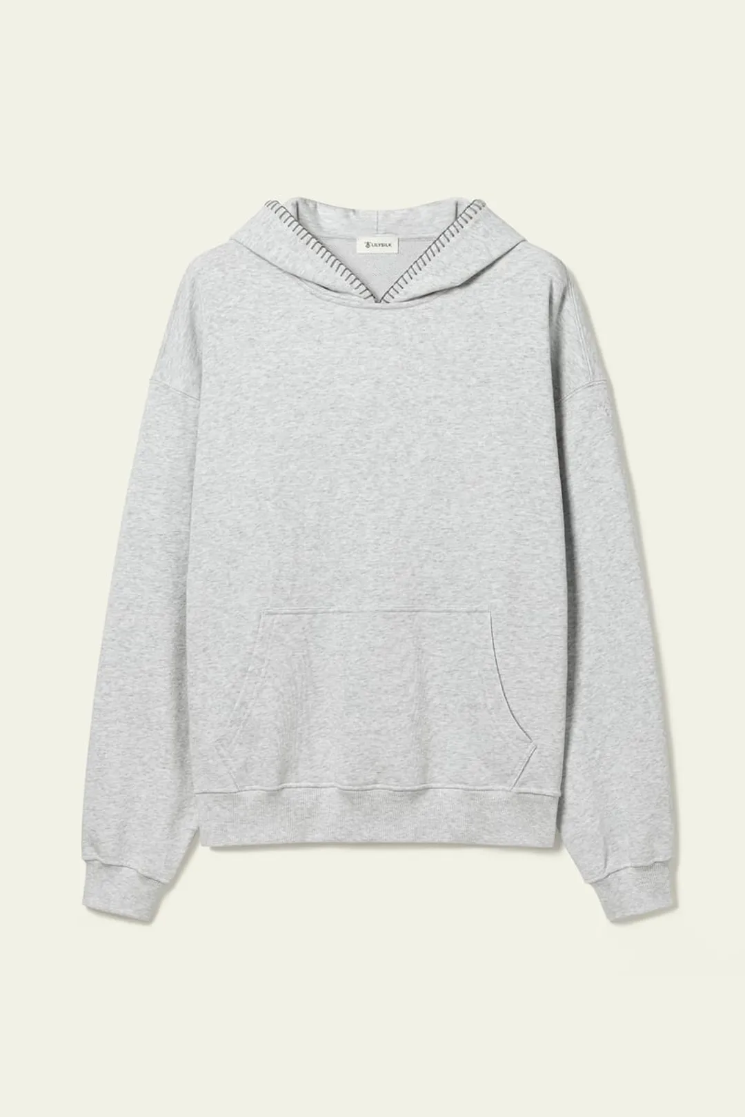 LILYSILK Sweat Seamflow Douceur Gris Chiné XS - SILKERRY Doux Respirant Oversize Capuche Femme