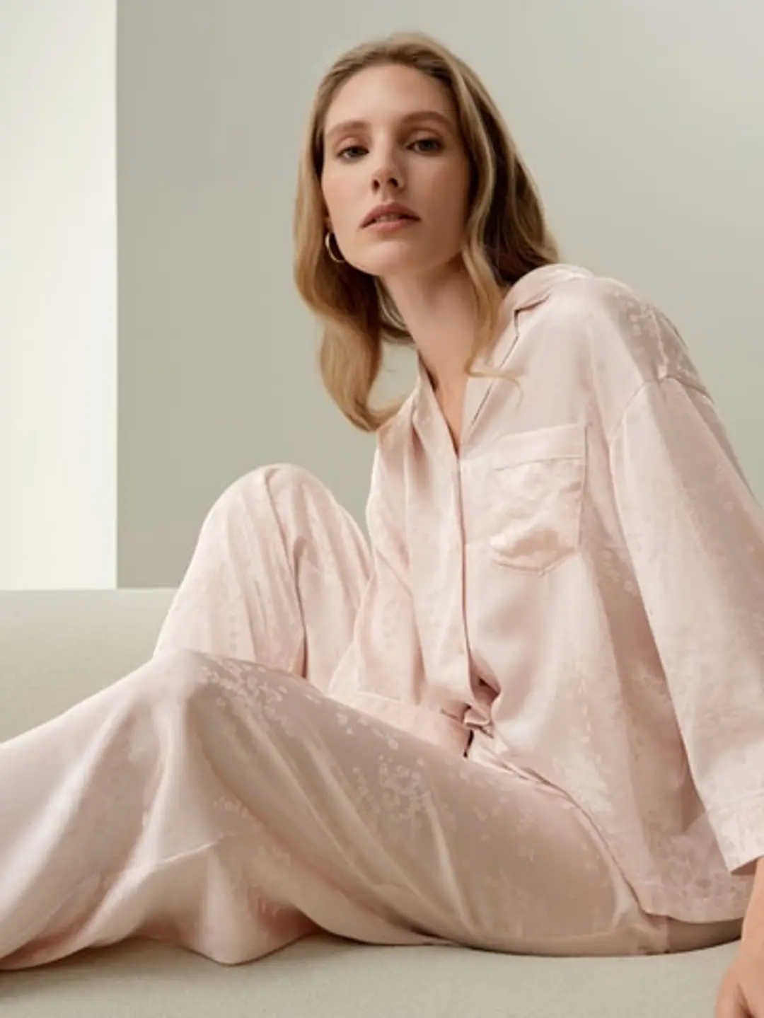 YING Ensemble Pyjama Soie Jacquard - Charmeuse extensible