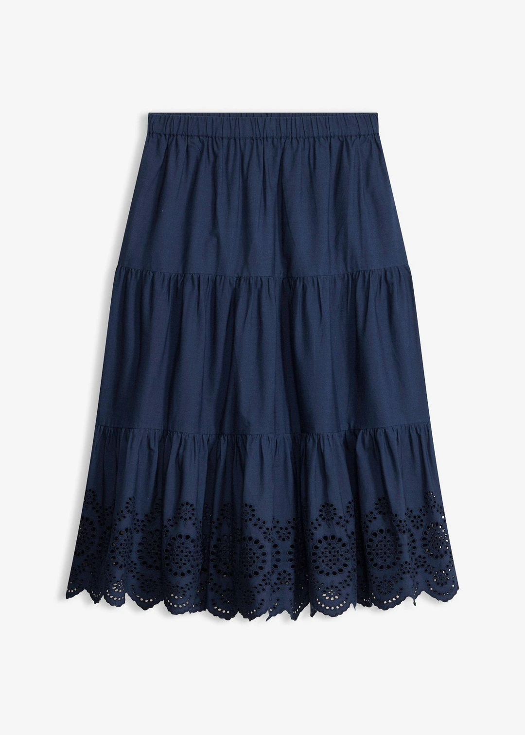 Jupe étagée avec broderies anglaises