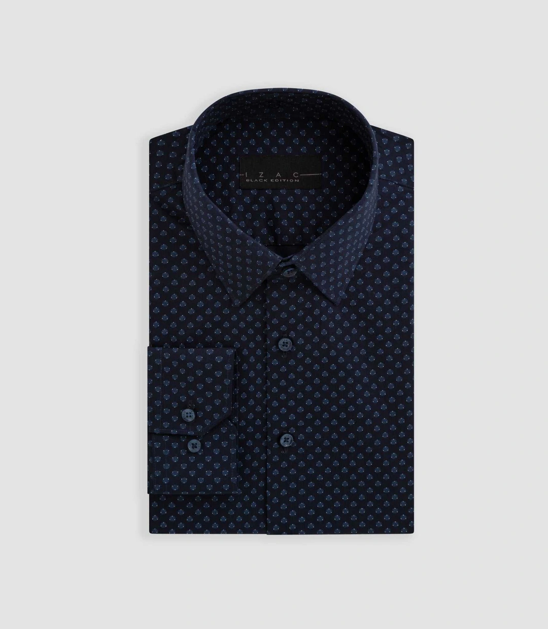 IZAC - Chemise imprimé géométrique marine ''Bruno''