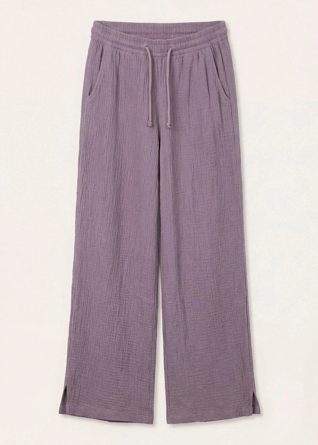 Pantalon palazzo léger en gaze de coton
