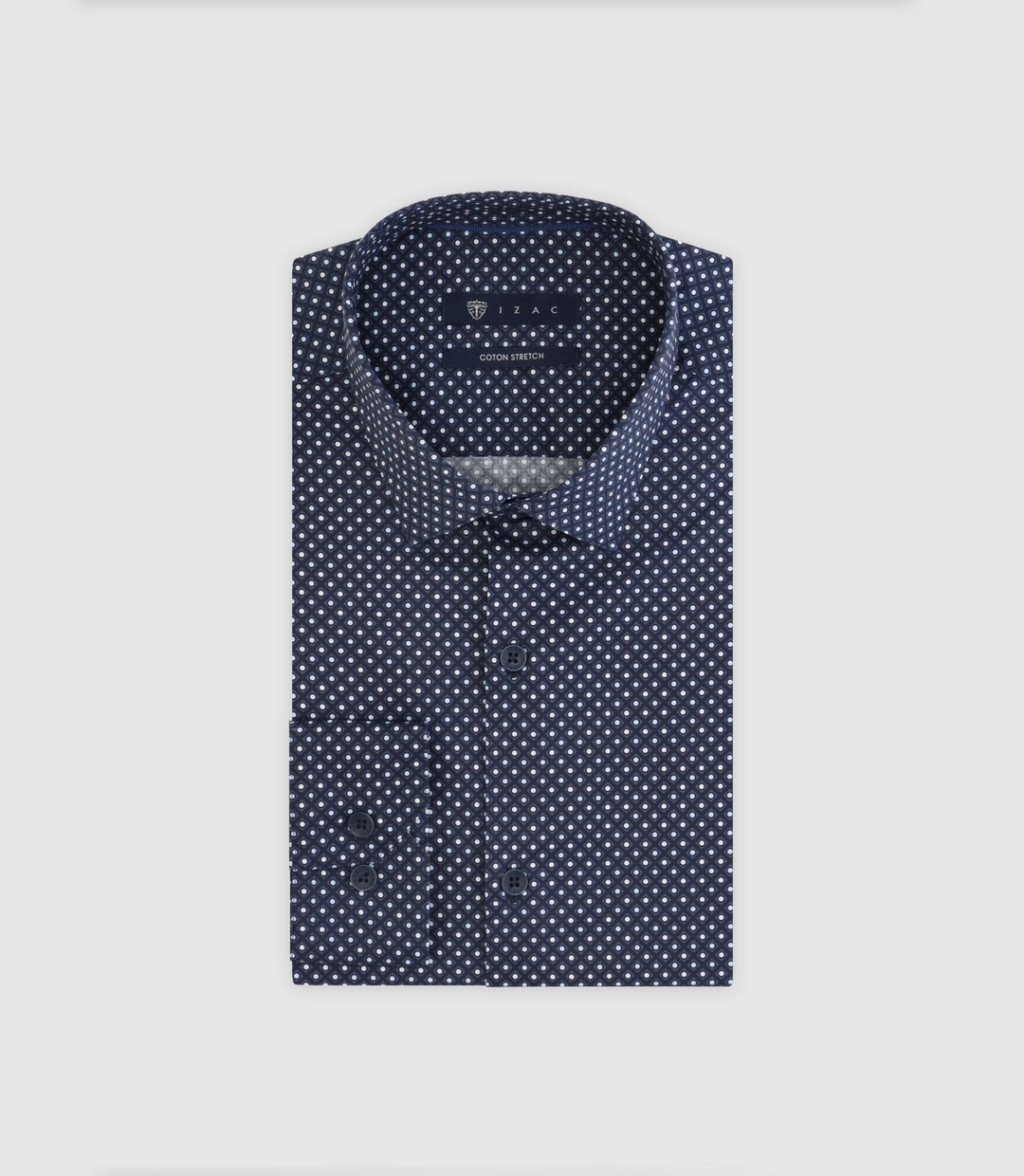 IZAC - Chemise à pois marine