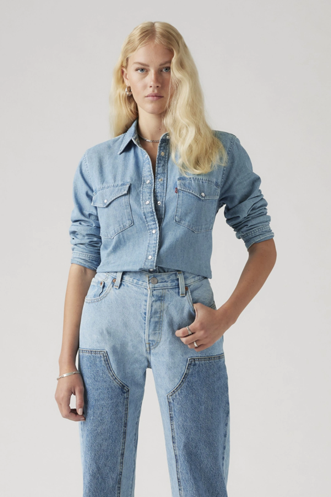 Levi's Chemise Western Iconic - Femme - Vert / Deep Depths Gd - XS - 2